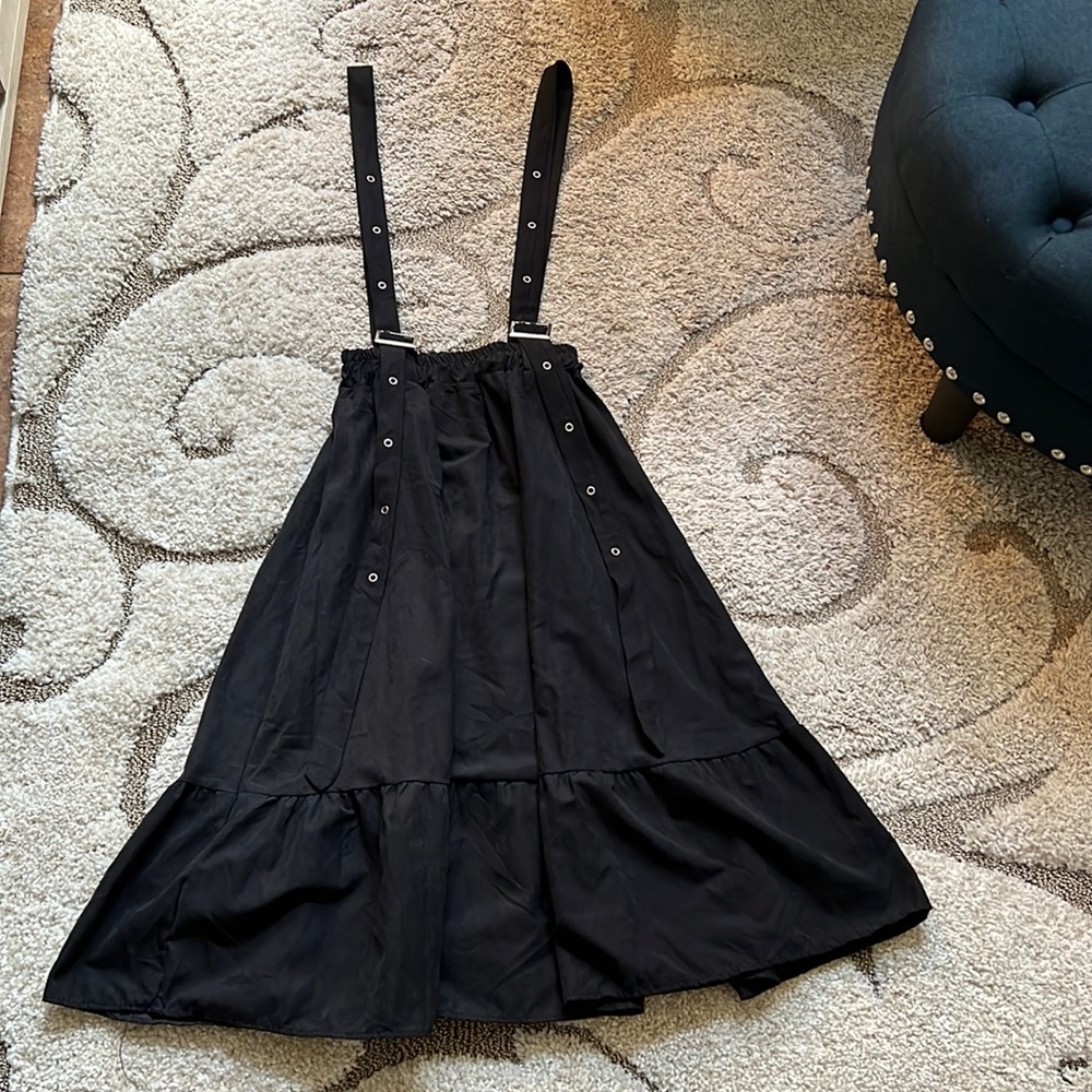 Kpop 2 Small Fashion Black Skirt Jumper Suspenders Korean Inspired S